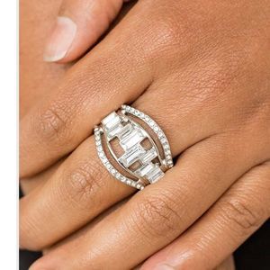 Silver Rhinestones Ring